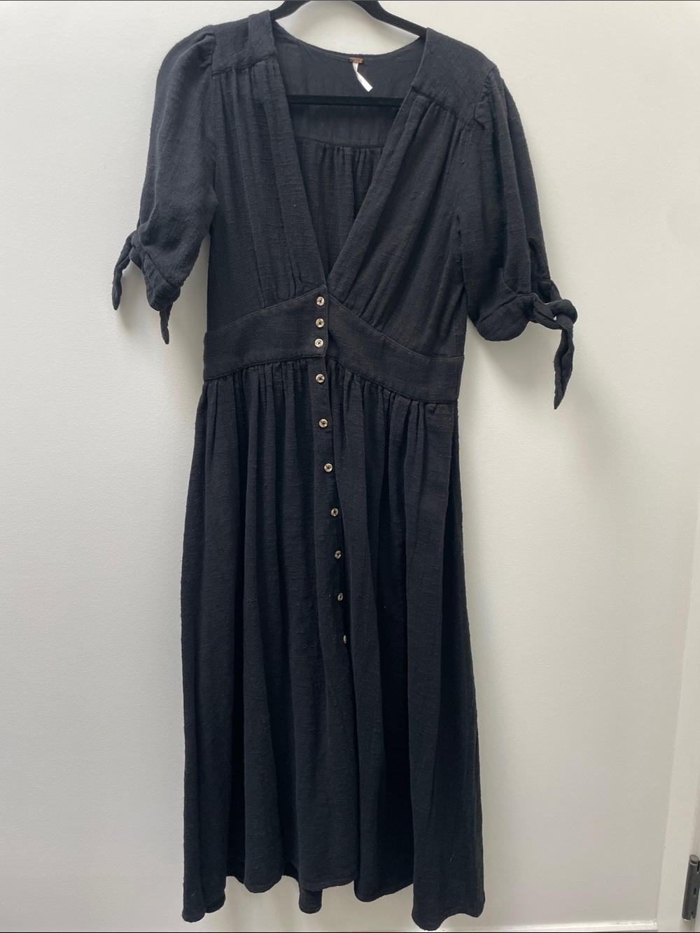 Free People Love of My Life Midi Dress Black Size Medium - Picture 2 of 8